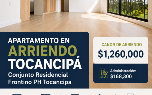 Apartamento en Arriendo en Conjunto Residencial Frontino, Tocancipá – 70 $m^2$